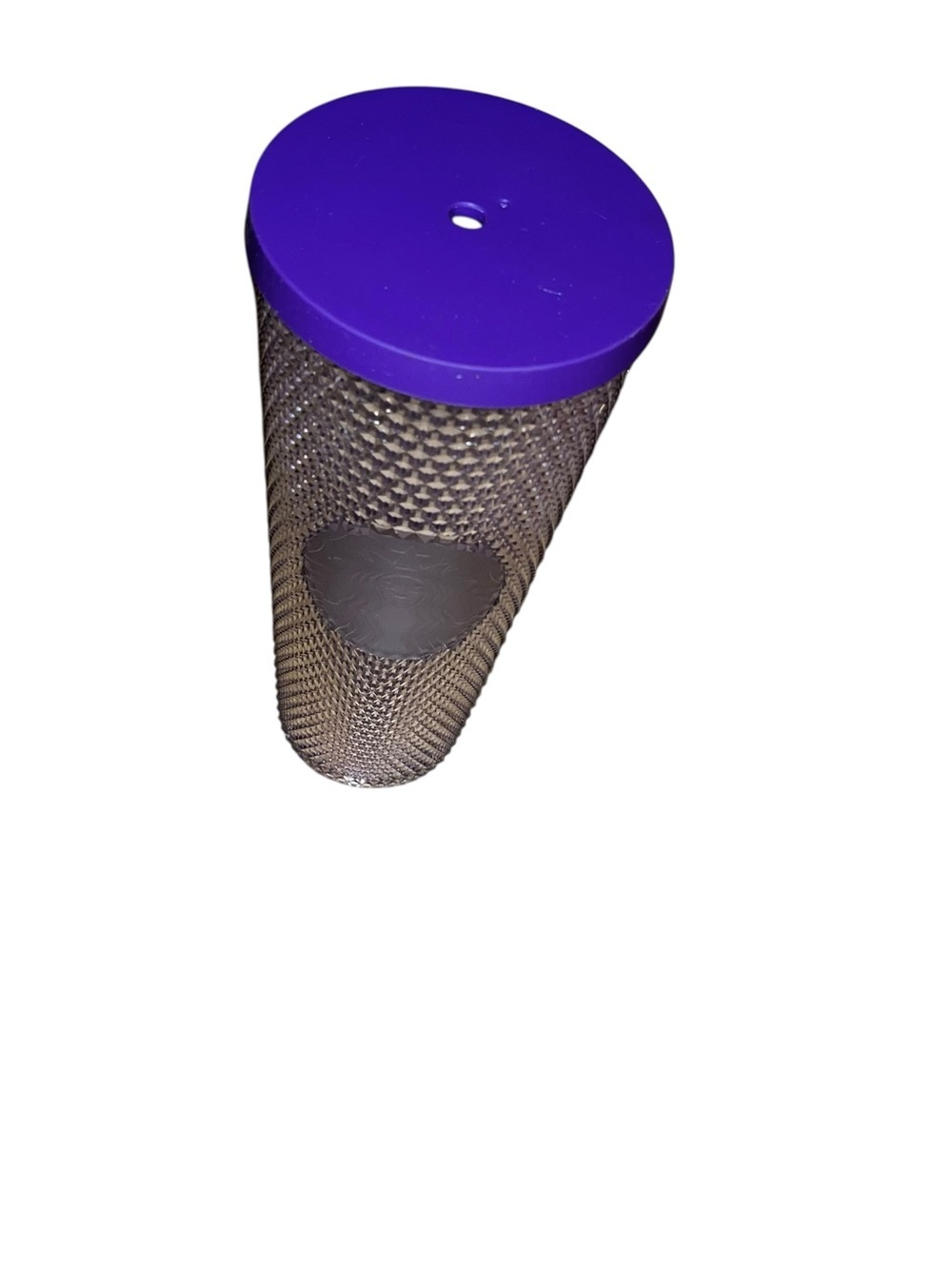Purple lavender textured Starbucks cold tumbler with lid